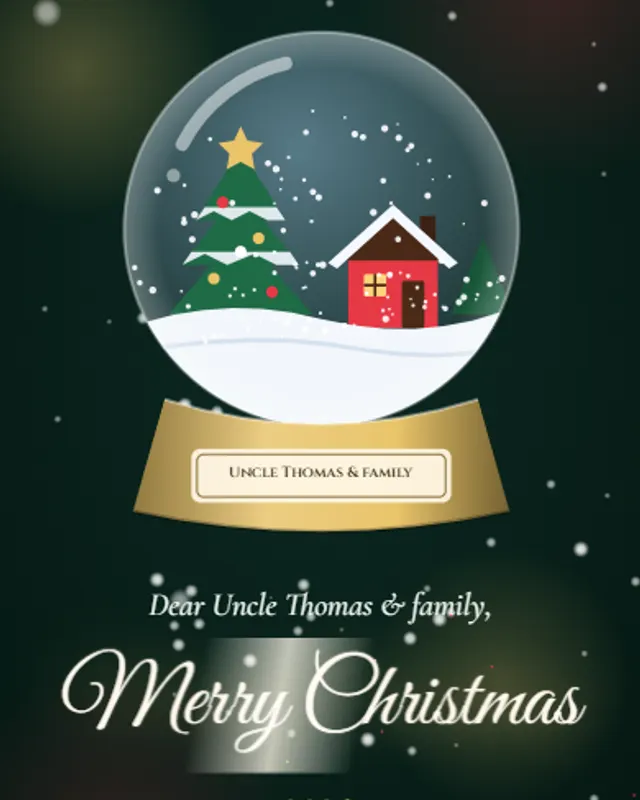 Snow Globe: Shake a snow globe with their name on it, then let it snow